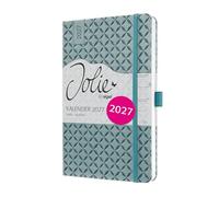 SIGEL Agenda settimanale Jolie 2027 A5 copertina rigida | 7J133, calendario, planner, organizer, certificato FSC, blu oceano
