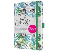 SIGEL Agenda settimanale Jolie 2027 A5 copertina rigida | 7J355, calendario, planner, organizer, certificato FSC, verde, azzurro