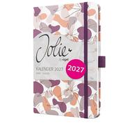 SIGEL Agenda settimanale Jolie 2027 A5 copertina rigida | 7J359, calendario, planner, organizer, certificato FSC, viola, rosa, bianco