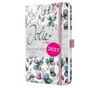 SIGEL Agenda settimanale Jolie 2027 A5 copertina rigida | 7J363, calendario, planner, organizer, certificato FSC, bacca, porpora, verde, turchese