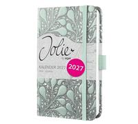 SIGEL Agenda settimanale Jolie 2027 A6 copertina rigida | 7J360, calendario, planner, organizer, certificato FSC, nero, verde chiaro