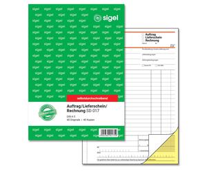 Sigel Auftrag/Lieferschein/Rechnung A5 2X 40 Pages Carbonless SD017 Combination