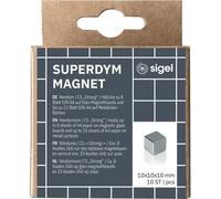 Sigel BA193. Tipo di Magnett: neodimio, colore del prodotto: argento, tipo di superficie: tappetino. Larghezza: 10 mm, profondi NEW