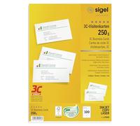 Sigel biglietti da visita stampabili bordi lisci lp800 85 x 55 mm bianco puro