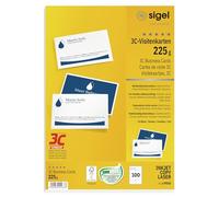SIGEL LP850 Visitenkarten 3C, 100 Stück (10 Blatt), beidseitig bedruckbar, hochw