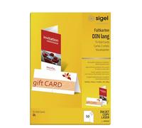 SIGEL DP810 Lotto di 50 carte di ringraziamento o di auguri, con 3 pieghe, senza