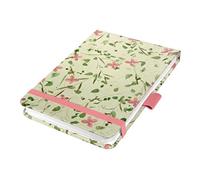 SIGEL JN340 Jolie Taccuino, Bloom Rose, quadretti tratteggiati (lineatura dot), 11 x 15,8 cm, copertina rigida, 158 pagine, rosa, verde