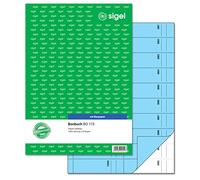 Sigel BO111 - Dispenser a raccoglitore per emissione biglietti, formato A4, 2 x 50 fogli (1000 biglietti) con carta carbone, colore: verde chiaro