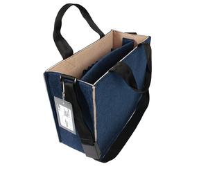 SIGEL Borsa Desk Sharing 36 x 28 cm | BA420, M Bicolor, lavoro mobile, feltro sintetico, blu scuro/beige, PC 15,4"