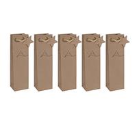 SIGEL Borsa regalo natalizia 10 x 35 cm - 5 pezzi