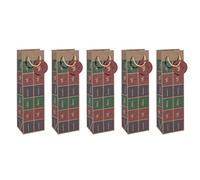 SIGEL Borsa regalo natalizia 10 x 35 cm - 5 pezzi