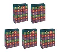 SIGEL Borsa regalo natalizia 26 x 33 cm - 5 pezzi