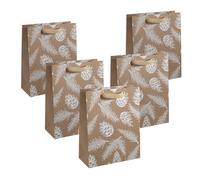 SIGEL Borsa regalo natalizia 26 x 33 cm - 5 pezzi