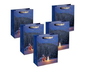 SIGEL Borsa regalo natalizia 26 x 33 cm - 5 pezzi