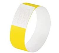 SIGEL Braccialetti identificativi 25,50 x 2,50 cm | EB213, 120 braccialetti di controllo personalizzabili, giallo fluorescente