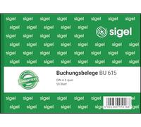 SIGEL BU615 - Fogli per prenotazioni formato A6 orizzontale, 50 fogli, 1 pezzo