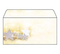 Sigel Buste da lettere DU035 Glitter Stars DL 110x220 mm senza finestra 90 gsm 50 pz