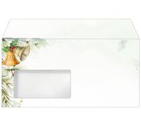 SIGEL Buste natalizie 22 x 11 cm | DU647, Bells, con finestra, 50 pezzi, FSC