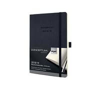 Sigel C1906 Agenda settimanale 18 mesi 2018/2019 CONCEPTUM, copertina flessibile, 14,8 x 21 cm, nero