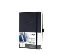 SIGEL C2101 Agenda settimanale 18 mesi 2020/2021 Conceptum, copertina rigida, 14,8 x 21,3 cm, nero