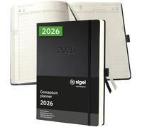Sigel 2026 Conceptum Agenda A4+ Copertina Rigida Nera