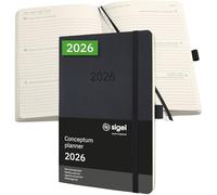 Sigel 2026 Conceptum Agenda Settimanale A5 Brossura Nero