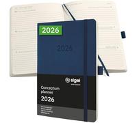Sigel 2026 Conceptum Agenda Settimanale A5 Brossura Blu Scuro