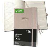 Sigel 2026 Conceptum Agenda Settimanale A5 Copertina Rigida Taupe (Luce Marrone)