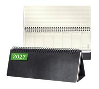 SIGEL C2780 Agenda-calendario da scrivania Conceptum 2027-1 anno - large - nero - 2 pagine = in basso la settimana/in alto gli appunti - copertina rigida - 80 g/m² - 132 p. - certificazione FSC
