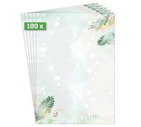 SIGEL DP481 - Carta da lettere natalizia "Christmas Forest Watercolor", formato A4, 100 fogli, in carta sostenibile