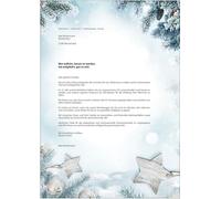 SIGEL Carta decorativa natalizia A4 | DP312, rami e stelle, 90 g/m², bianco, verde e blu, 25 fogli