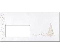 Sigel Christmas Invelope "Golden Tree", Din Lang gommati, 90 g/mq Carta speciale, per getto d'inchiostro/laser/copiatrice, - 1 NEW