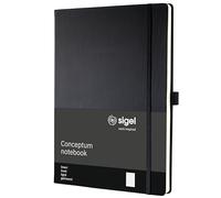 SIGEL CO112 Premium Notebook lined, A4, hardcover, Black - Conceptum