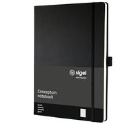SIGEL CO115 Premium Notebook squaRed, A4+, hardcover, Black - Conceptum