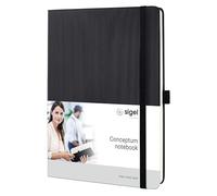 SIGEL CO118 Taccuino premium a righe, formato tablet, copertina rigida, nero, Conceptum