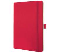SIGEL CO324 Premium Notebook squaRed, A5, softcover, Red - Conceptum red squared