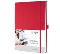SIGEL CO645 Taccuino premium a righe, A4, copertina rigida, rosso, Conceptum