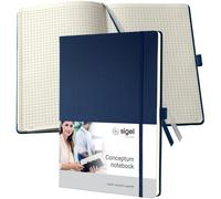 SIGEL CO646 Premium Notebook squaRed, A4, hardcover, Blue - Conceptum