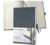 SIGEL CO658 Premium Notebook squaRed, A5, hardcover, Grey - Conceptum Dark Grey