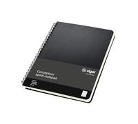 SIGEL CO822 Blocco spiralato Conceptum, copertina rigida, 160 pagine a quadretti, circa A5, nero