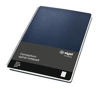 Sigel CO824 Blocco spiralato Conceptum - circa A4 - a quadretti - blu scuro - copertina rigida - 160 p. - certificazione PEFC