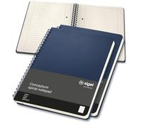 Sigel CO827 Blocco spiralato Conceptum - A5 - a righe - blu scuro - copertina rigida - 160 p. - certificazione PEFC - 3 pezzi