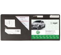 SIGEL Copertina 16 x 14,50 cm | EF615, rigida, per moduli e quaderni A6 orizzontale, tasche per ricevute, portapenne integrato, antracite