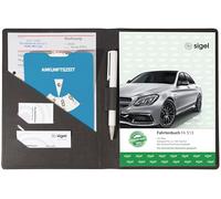SIGEL Copertina 17 x 22,50 cm | EF515, rigida, per moduli e quaderni A5, tasche per ricevute, portapenne integrato, antracite