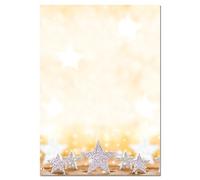 SIGEL DP029 Carta a tema natalizio / da lettere natale, Glitter Stars, A4, 90 g, 100 fg