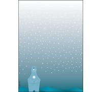 SIGEL DP259 Carta a tema natalizio "Polar bear with candle", 90 g/m², A4, 25 fogli