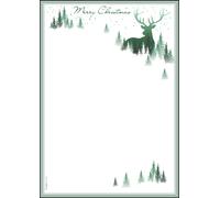 SIGEL DP284 Christmas writing paper, woods and deer, 21 x 29,7 cm, 90g/m², White