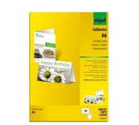 SIGEL DP671 Greeting Cards, A6 (A5) , 50 sheets equal to 50 Pieces 10,5 x 14,8 c