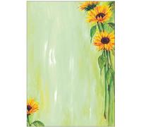 SIGEL DP694 Carta a tema / da lettera, Sunflower, A4, 90 g, 25 fg