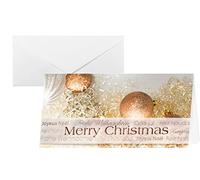 SIGEL DS029 Biglietti natalizi (incl. buste), Christmas Glitter, impressione rame, DL, 10+10 pz., facile da stampare